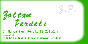 zoltan perdeli business card